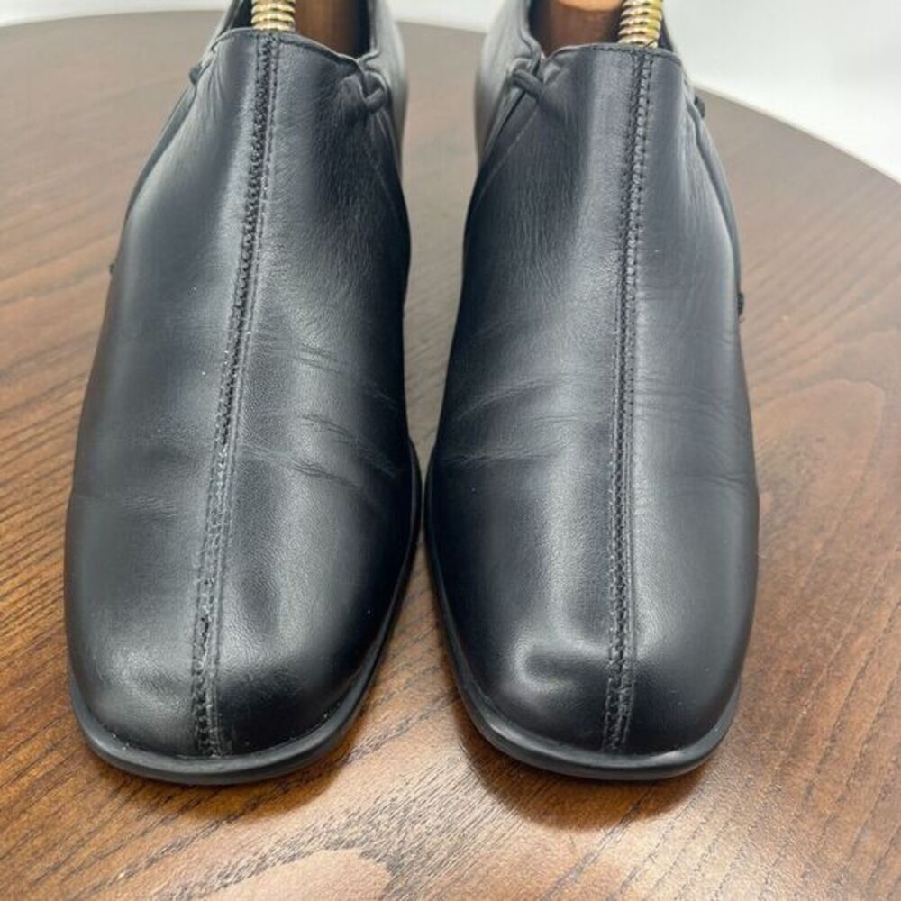 Munro Loafer Shoes Women's 5M Black Leather Slip On Block Heel Casual M281481 - Picture 3 of 16